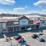 Lake Drive Plaza Kroger storefront and parking.