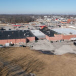 Drone view of Rushville Plaza loading dock.