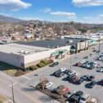 Drone view of Spartan Square Kroger Pharmacy and drive thru.