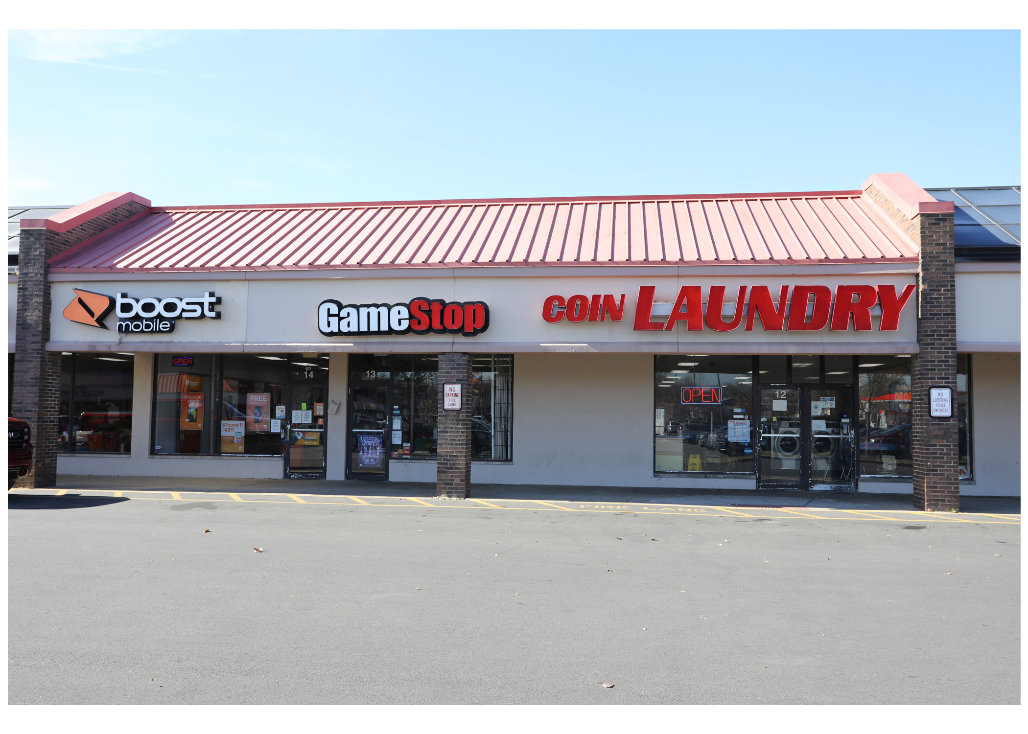 Linwood Square Boost Mobile, GameStop and Coin Laundry