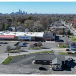 Linwood Square, Ross Dress For Less, CVS Pharmacy, PNC Bank, and 10th Street entrance with tenant sign