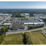 Merchants Square, Kroger, rear aerial view from Route 139/Church Street.