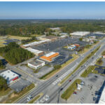 Merchants Square parking lot, Route 85 aerial view.