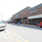 Kroger storefront and pharmacy entrance at Crawfordsville Square.