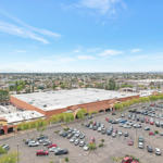 Glendale Palms aerial view, parking lot and Fry's Marketplace.