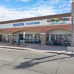 Bubble Cups, Oreck Vaccums and iCaramba Fresh Mexican Food front entrances.